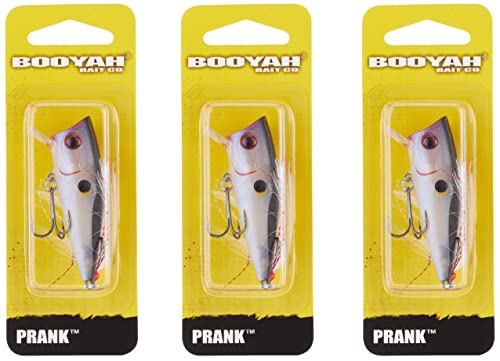 BOOYAH Prank Topwater Popper Fishing Lure and Shallow-Running Crankbait, Moonphase Shad