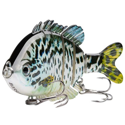 BASSDASH SwimPanfish Multi Jointed Panfish Bluegill Swimbaits Hard Topwater Bass Lures Fishing Lure Crank Saltwater 3.5in/0.85oz - color: Blue Mackerel