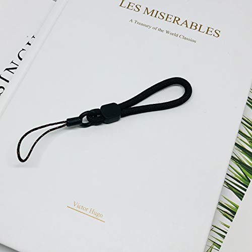 YOUOWO 5Pack Short Rope Small Black Lanyard,Ring Lanyards Finger Strap | Cute Circular Lanyard,for Phone Cases,Keys,USB Flash Drive - color: 5 Black Lanyard Finger