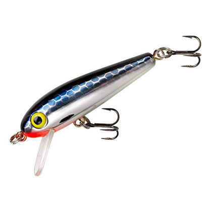Rebel Lures Tracdown Minnow Slow-Sinking Crankbait Fishing Lure - Great for Bass, Trout and Walleye - color: Slick Black Minnow, size: 1 5/8 in, 3/32 oz
