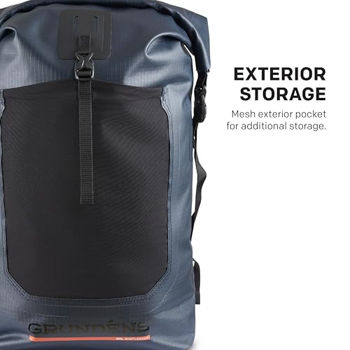 Grundéns Bootlegger Roll Top Backpack, Waterproof, 30L, Dark Navy - color: Dark Navy