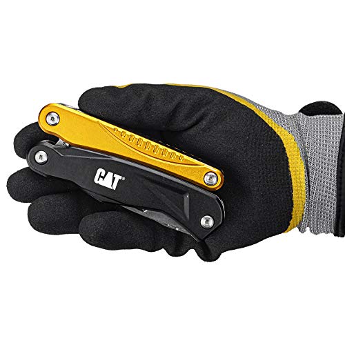 CAT 14-in-1 Multitool Pliers, Wire Stripper, Multi Purpose Electricians Pliers, Aluminum Handles and Stainless Steel Tools, Storage Pouch, Safety Lock - 980104 - size: 14-in-1