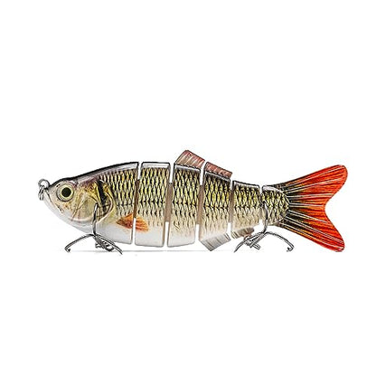 Large Multi Jointed Fishing Lures Bait,Big Giant Fishing Bass Lures,Crankbaits Swimbaits with Treble Hook - color: A1-7.87",4oz