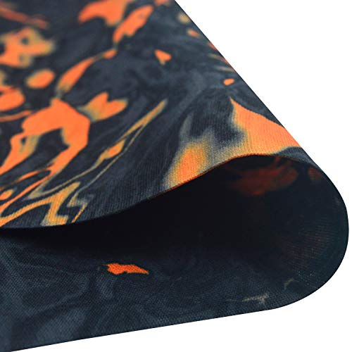 Obacle Seamless Face Mask Rave Bandana Men Women for Dust Sun Wind Protection - color: Pure Black Orange