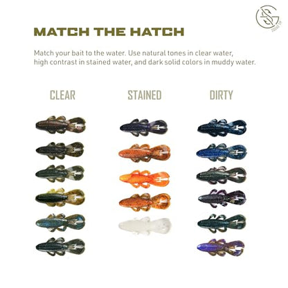 Googan Squad Bandito Bug Fishing Lures – Soft Bait for Bass Fishing, Swim Baits with Unique Kicking Action, Saltwater and Freshwater Fishing Gear, Pack of 6 (4 inches) - color: Flamin’ Hot