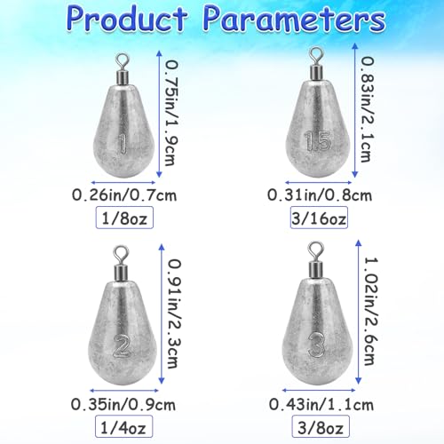 Long Casting Swivel Bell Sinkers Fishing Weights Drop Shot Weights with Swivels Fishing Lead Sinker 1/2oz 3/4oz 1oz 2oz 3oz - size: 1/8oz-10pcs