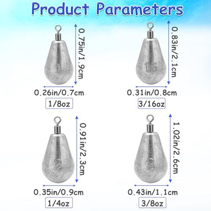 Long Casting Swivel Bell Sinkers Fishing Weights Drop Shot Weights with Swivels Fishing Lead Sinker 1/2oz 3/4oz 1oz 2oz 3oz - size: 1/8oz-10pcs