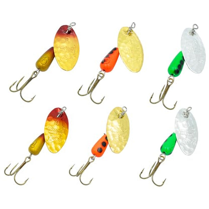 Panther Martin Fishing Lures 6-Pack All Time Greatest Fish Catcher World Famous Spinning Lures in Value Kit Spinners for Trout, Salmon, Panfish, Bass, Crappie & Perch - style: Hammered