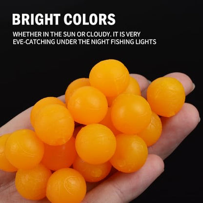 200pcs Corn Floating Soft Fishing Lures Artificial Smell Round Carp Baits Buoyancy Ball TPE Lure Swimbaits - size: 18mm(0.7inch)