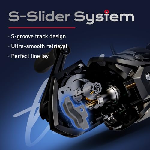 Handing LITE II Spinning Reels Freshwater Spinning Fishing Reels 14.33 Lbs Max Drag Ultra Smooth 5.2:1 Gear Ratio Aluminum Spool 3+1 BB Handle Interchangeable - size: Size 6000