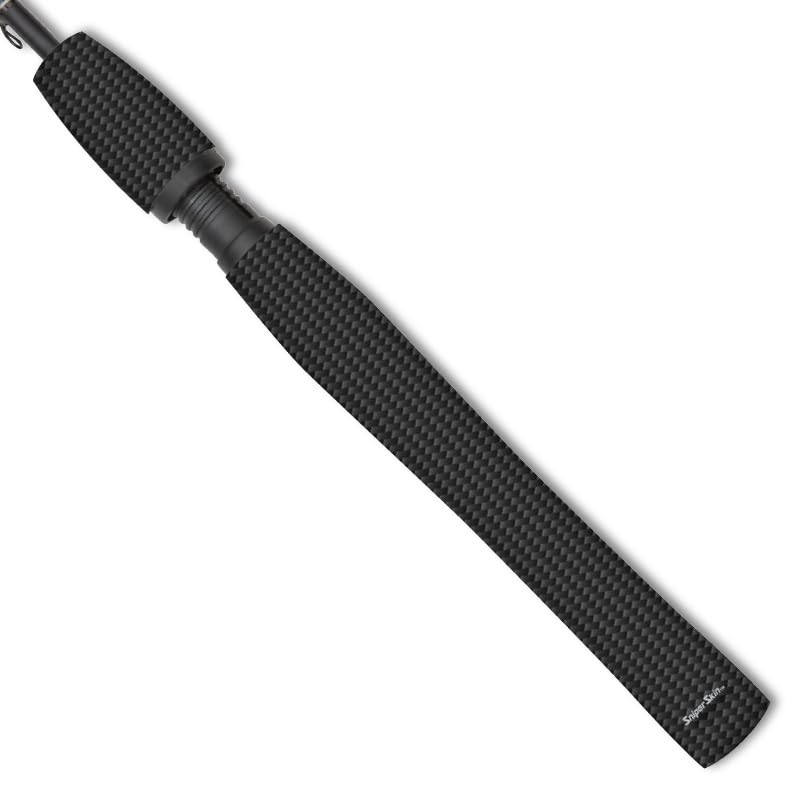 SNIPER SKIN Fishing Rod Grip - Fishing Gear Accessories - Waterproof & Adjustable - Easy to Install, Strong Replacement Grip - color: True Black Carbon