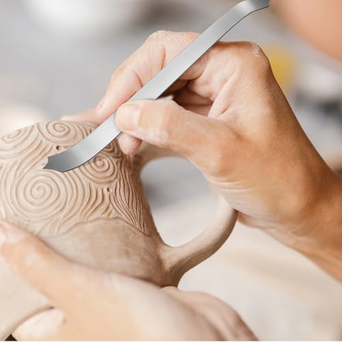 VILLCASE Pottery Tool Fish Texture Sculpting Tool 6.4 inch Dragon Scale Fish Scale Clay Craft for Pottery Modeling Ceramics