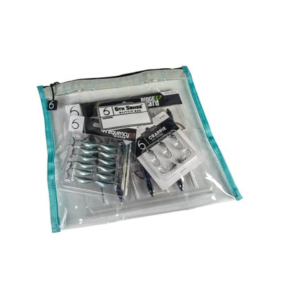 6th Sense BaitZip Pro Bags – Durable Clear Tackle Organizers with Gusseted Bottom & YKK Zippers (Sea Foam, 12"x10") - color: Sea Foam, size: 12"x10"