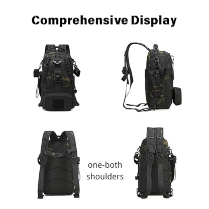 Fishing Tackle Backpack with Rod Holders Waterproof Lightweight Tackle Bag Storge Fishing Gear and Equipment L
