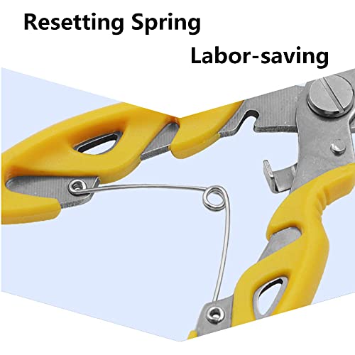 SagaSave Fishing Pliers Scissors Braid Cutters Lightweight Stainless Steel Fishing Tools Split Ring Pliers Hook Remover Multi-Tools Fishing Gripper
