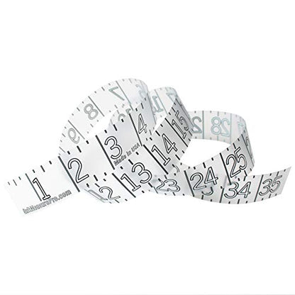 36" Fish Measuring Ruler Sticker | Transparent Waterproof Decal Tape | Made in USA | Large Bold Easy Read Markings | Boat, Kayak, Net, Cooler, Table Compatible | Marine Grade Adhesive | Easy Install