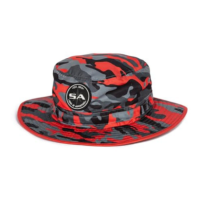 Soul of Adventure Bucket Hat | UV 50+ for Adults | Sun Protection with Adjustable Fit, Moisture-Wicking Fabric - color: Fire Military Camo