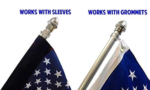 Flags Importer 13ft Aluminum (Silver) Outdoor Pole with Ground Spike