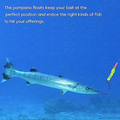 80/60/45 PCS Bullet Fishing Foam Floats Snell Float Surf Pompano Rigs Float for Spinner Rig Making Fly Fishing Strike Indicators for Trout Catfish Walleye
