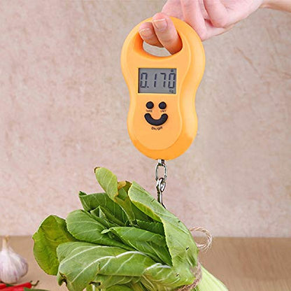 Pocket Portable 50kg/10g LCD Digital Scale Electronic Hand Held Hook Belt Luggage Hanging Scale Backlight Balance Weigting (1pcs Random Color) - color: 1pcs random color