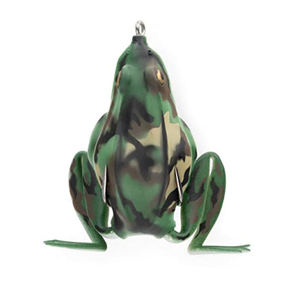 Lunkerhunt - Topwater Fishing Lures for Bass Trout Fishing | Combat Frog Lure for Big Fish | Award Winning Hollow Body Frog Fishing Bait with Weedless Hooks - color: Fox Trot
