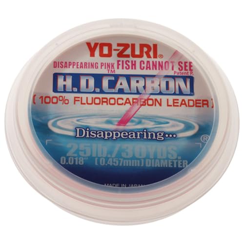 Yo-Zuri H.D. Fluorocarbon 30-Yard Leader Line - color: Pink, size: 25-Pound Test