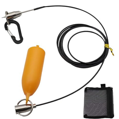 Fish Stringer with Snaps, Stainless Steel Fishing Lock Snap for Freshwater and Saltwater Anglers, Kayak Boat Fishing, Outdoor Enthusiasts - size: 2M