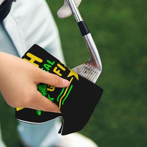 NIENIE Some Girls Play with Dolls Real Girls Go Fishing Golf Towel 16 x 24 Inch Golf Towels for Golf Bags with Carabiner Clip Microfiber Sports Golf Towel Men Women Golf Accessories