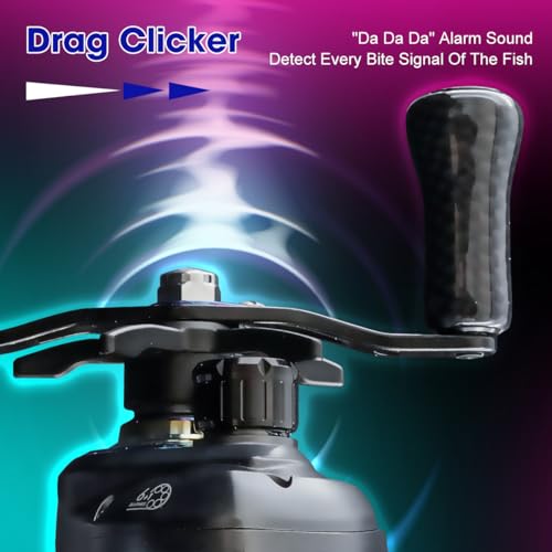 SEASIR Rexcast DC Baitcaster Reel, 3 Modes Digital Control | 7.2oz, Max Drag 24LB, 7.3:1, Ultralight Fishing Reel Freshwater Saltwater, 6+1 BB, Aluminum Handle, Drag Clicker, Grey