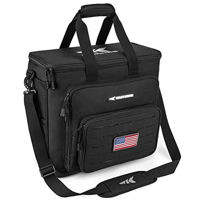 KastKing Fishing Tackle Bags - Saltwater & Freshwater Fishing Bags - Water Resistant, Padded Shoulder Strap - Gear Storage - color: Black-Large, size: Large