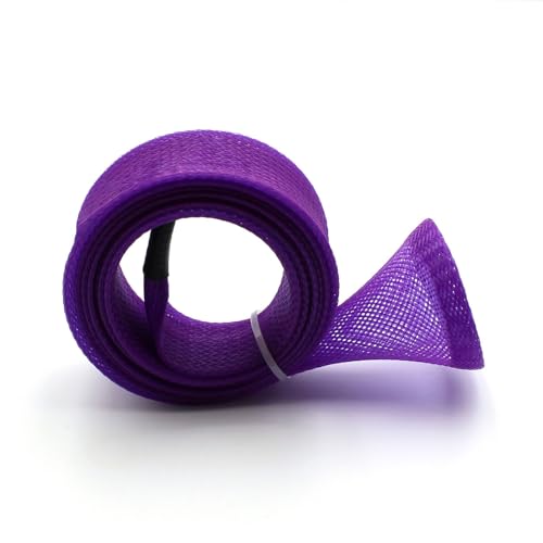 Mr. Z Pack of 4 Casting Fishing Rod Sleeves with 2 Rod Straps Fishing Rod Covers Pole Jacket Rod Socks - color: Purple