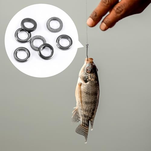 Pndeyo Fly Fishing Tippet Rings, Solid Tippet Connectors, Stainless Steel Freshwater Fishing Line Leaders - size: 60pcs 2mm/2.5mm