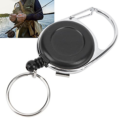 Fly Fishing Retractor, Retractable Steel Wire Tool Retractor Clip Fly Fishing Anglers Gear Fishing Zinger Retractor Fly Fishing Anglers Tool for Fishing Hiking Camping