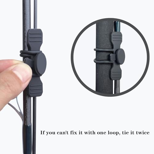 LITTLEMOLE 8PCS Fishing Rod Straps, Fishing Rod Ties, Fishing Rod Belts | Suitable for Casting Rods, Spinning and Fly Rods