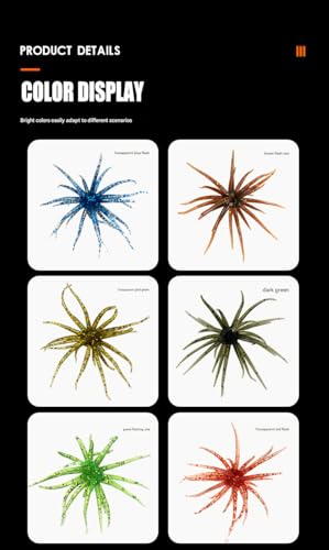 Tentacle Creature Lure Sea Urchin Soft Bait 3.6" & 4.3" TPE Lures 10/6-Pack, Natural Sinking Micro-Vibration for Crappie Bluegill Perch Bass Trout, Compatible Jig Heads Treble Hooks - color: Flash Gold, size: S-10pcs