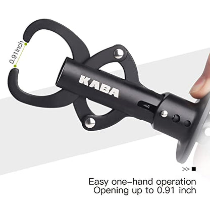 kaba Fish Lip Gripper with Scale, 40 Pound Stainless Steel Fishing Gripper Professional Fishing Lip Grabber Tool, Fish Grabber Clip Fish Control Tackle - color: GREEN