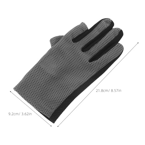 Toddmomy Fingerless Sun Protection Fishing Gloves for Men, Breathable Mesh Non-Slip Driving and Cycling Gloves for Outdoor Sports and Crab Fishing