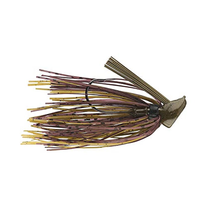 Buckeye Lures 1/2 Oz Flat Top Finesse Jig with Premium Skirting & Rubber Skirt Collar Durable Versatile Fishing Bait - color: Green Pumpkin