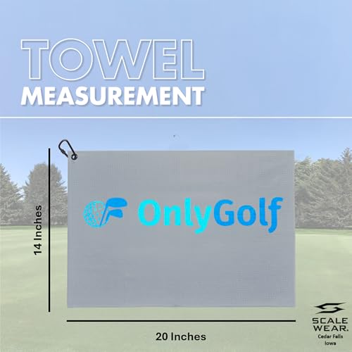 OnlyGolf Funny Microfiber Golf Towel – Large 14" x 20" Clip for Golf Bags Clubs Balls Perfect Golf Gag Gift Enthusiasts Waffle Men Premium Carabiner (Gray OnlyGolf) - color: Gray Onlygolf