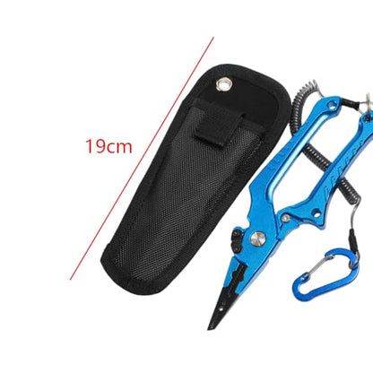 Multifunctional Aluminum Alloy Lure Pliers and Fish Handling Set - Open-Screen Hook Removal - Titanium Alloy Long-Nose Hook Binding Scissors - Ideal Gift for Fishing Enthusiasts