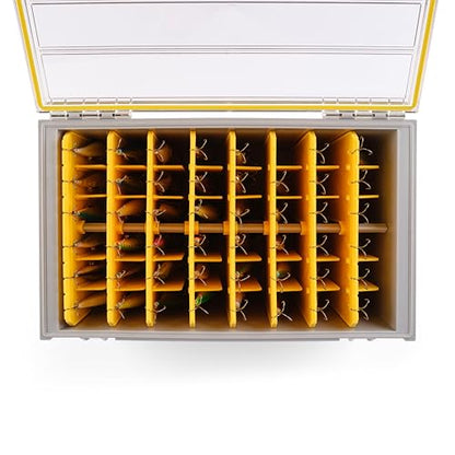 Plano EDGE Deep Hang Box, Stores 48 Crankbaits, with Rust-Preventive Rustricor, Dri-Loc Watertight Seal, WaterWick, DuraView Transparent Lid, Stackable Storage for Fishing Organization - style: Deep Hang