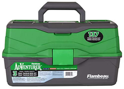 Flambeau Outdoors 6382FTK Adventurer Complete Starter Fishing Tackle Kit with Stringer