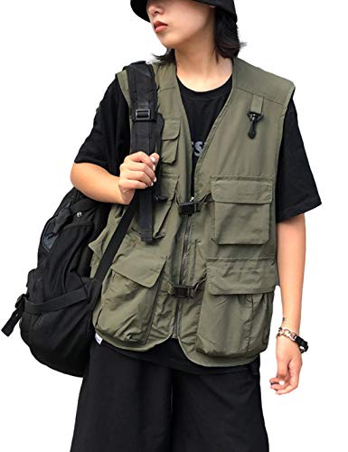 Gihuo Womens Travel Vest Fashion Outdoor Fishing Vest Summer Hiking Safari Photo Vests with Multi Pockets