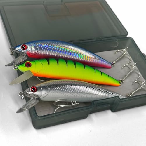 3pcs Heavy Minnow Tuna Fishing Lure Artificial Hard Baits Sinking Saltwater Seabass Wobbler Fish Baits Pesca Strong Treble Hooks Wobbler Jerkbait Swimbait AH1340 - color: AH1340A-5.1'' 1.4oz