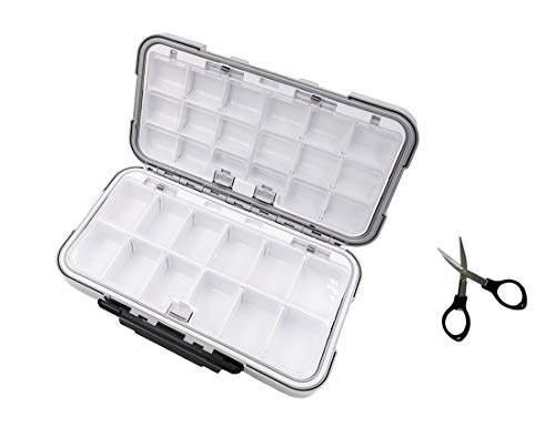 Waterproof Fishing Lure Box Spoon Hooks Baits Storage Tackle Box Containers for Casting Fishing Fly Fishing,Large/Medium/Small Lure Case - color: Gray-Large