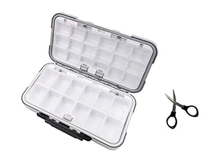 Waterproof Fishing Lure Box Spoon Hooks Baits Storage Tackle Box Containers for Casting Fishing Fly Fishing,Large/Medium/Small Lure Case - color: Gray-Large