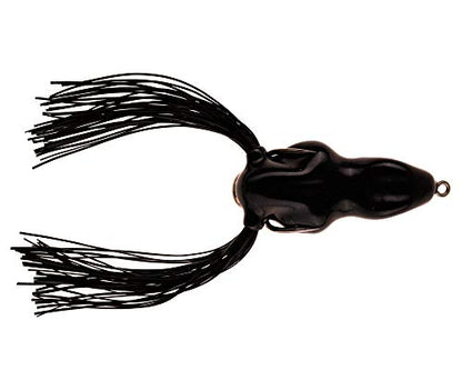 Scum Frog Scumdog Topwater Bass Fishing Hollow Body Frog Lure with Weedless Hooks - color: Black, size: 5/8 oz
