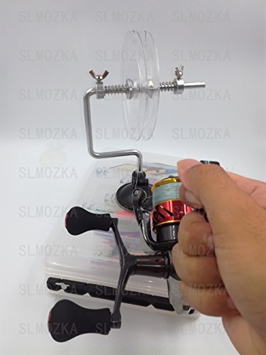 Fishing Line Spooler Silver Reel Winder Spool Tackle Winder spooling Station Winding System Ultimate Line - color: A-With Suction Cup