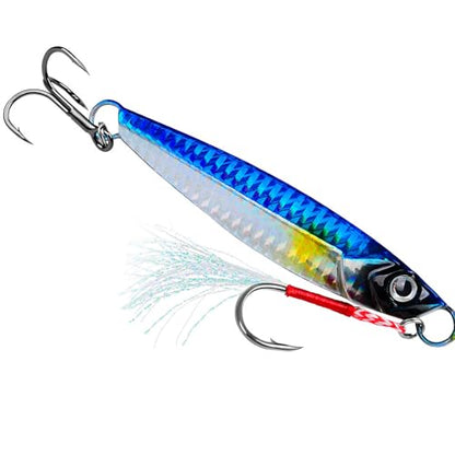 Treble Hook Fast Sinking Jigging Baits Jigs Lure 13g/30g/60g Hard Metal Jigging Spoon Lures Saltwater Fishing Lure - color: ColorD 60G