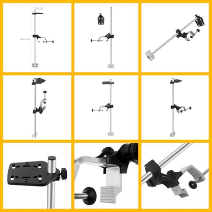 Universal Portable Transducer Bracket, Adjustable 360° Rotating Fish Finder Mount